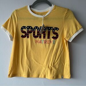 Marine Layer Re-Spun sport Tee Daffodils crop yellow